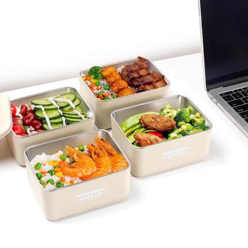 Insulated lunch box set with carry bag from My Store, featuring multiple containers for food storage and portability.