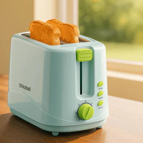 Nobel toaster from My Store with four slots for bread, featuring modern design and control buttons on a clean kitchen countertop.