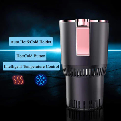 Smart car cup warmer by My Store, compact device with a heating surface for warming beverages in your vehicle.